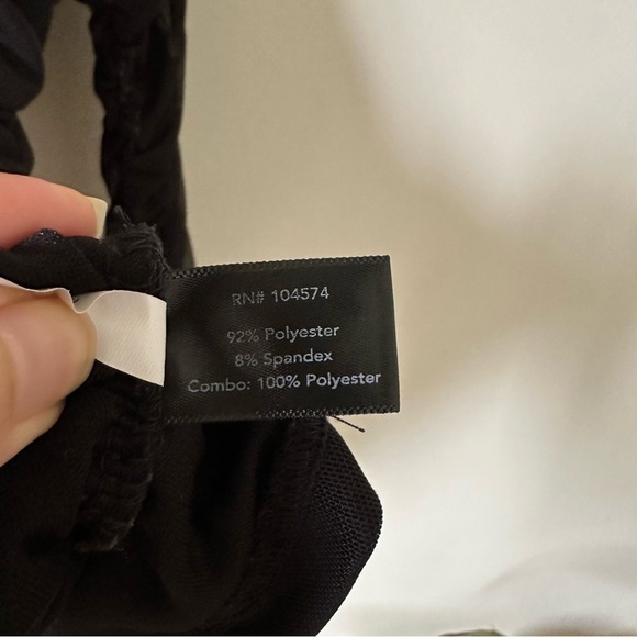 Boston Proper Ruched V Neck Black Top Size M - Picture 5 of 6